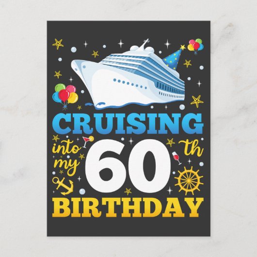 Carte Postale Fêter Mes 60 Ans En Croisière (Devant)