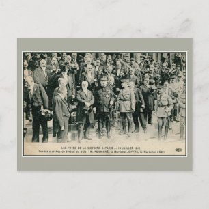 Carte Postale Fêtes de la Victoire à Paris Foch et Joffre