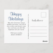 Carte Postale Fêtes de Noël de la saison moderne (Dos)