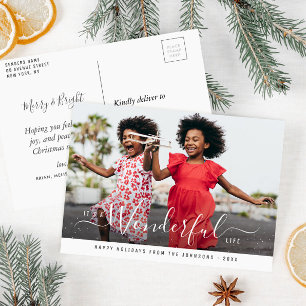 Carte Postale fêtes de noël de la vie merveilleuse