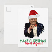 Carte Postale Fêtes de Noël du président Donald Trump (Devant / Derrière)