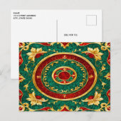 Carte Postale Fêtes de Noël Florales (Devant / Derrière)