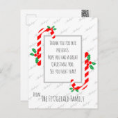 Carte Postale Fêtes de Noël Merci sur mesure (Devant / Derrière)