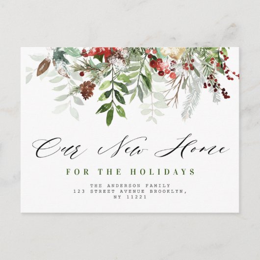 Carte Postale fêtes de noël Moving New Home faire-part (Devant)