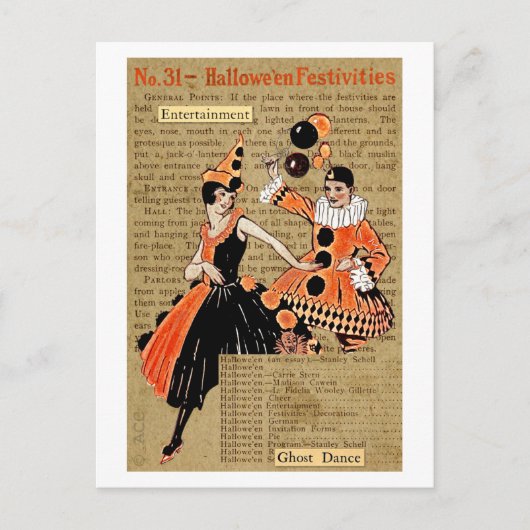 Carte Postale Fêtes d'Halloween (Devant)