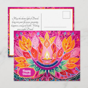 Carte Postale Fêtes étincelantes : une célébration de Diwali