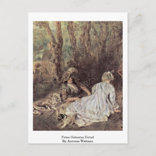 Carte Postale Fêtes Galantes Détail par Antoine Watteau