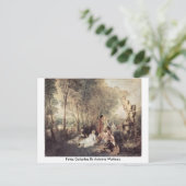 Carte Postale Fetes Galantes Par Antoine Watteau (Debout devant)