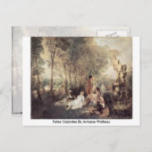 Carte Postale Fetes Galantes Par Antoine Watteau (Devant / Derrière)