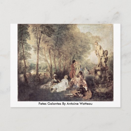 Carte Postale Fetes Galantes Par Antoine Watteau (Devant)