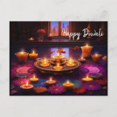 Carte Postale Fêtes radieuses : une célébration de Diwali (Devant)