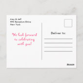 Carte Postale Fêtes Thé de Noël Anniversaire Fête Rose (Dos)