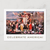 Carte Postale Fêtez l'Amérique. Art 4 juillet (Devant)