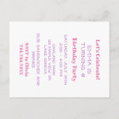 Carte Postale Fêtons l'anniversaire de la fille axolotl (Dos)