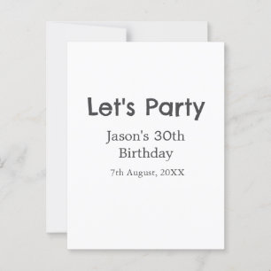 Carte Postale Fêtons un 30e anniversaire heureux simple gris nom