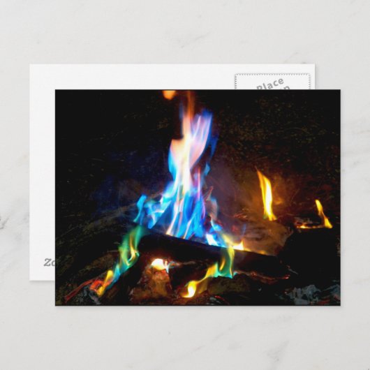 Carte Postale Feu (Devant / Derrière)