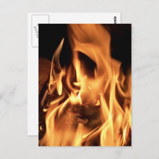 Carte Postale Feu (Devant / Derrière)