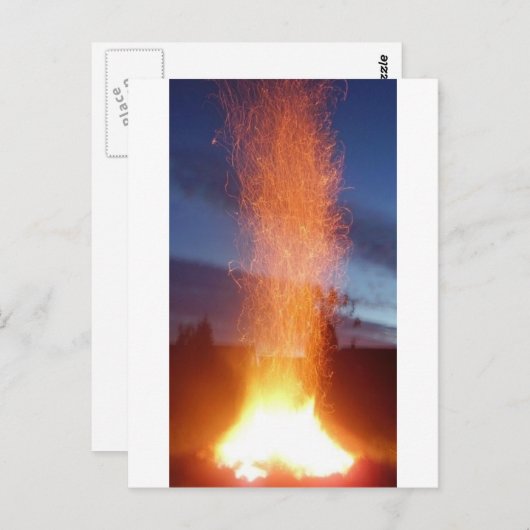 Carte Postale Feu (Devant / Derrière)