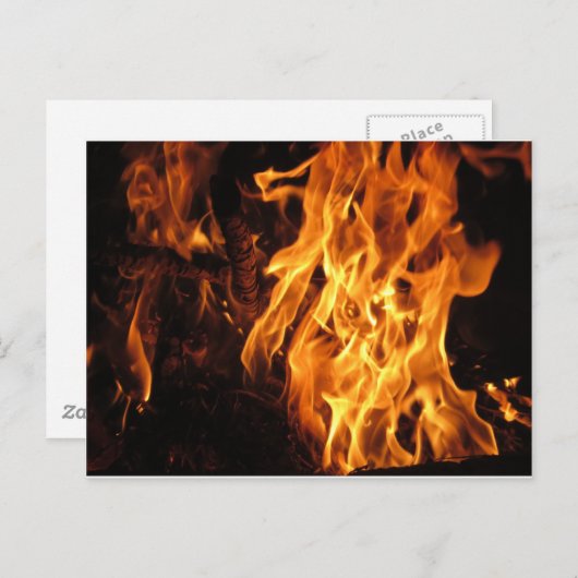 Carte Postale feu (Devant / Derrière)