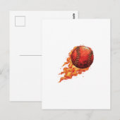 Carte Postale Feu Baseball (Devant / Derrière)