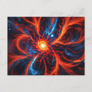 Carte Postale Feu céleste Abstrait cosmique