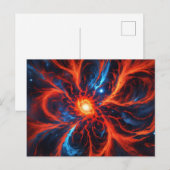 Carte Postale Feu céleste Abstrait cosmique (Devant / Derrière)