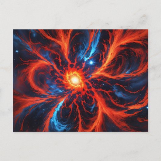 Carte Postale Feu céleste Abstrait cosmique (Devant)