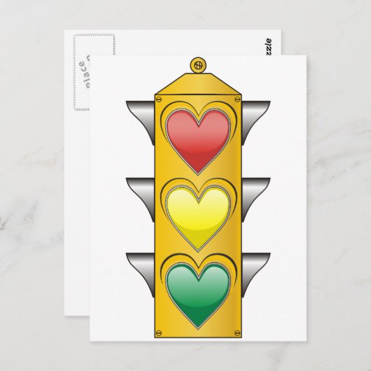 Carte Postale Feu d'amour du trafic (Devant / Derrière)