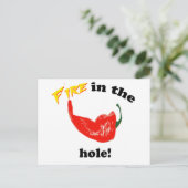 Carte Postale Feu dans le trou ! (Debout devant)