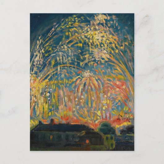 Carte Postale Feu d'artifice à Nice | Nikolai Tarkhov (Devant)