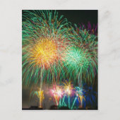 Carte Postale Feu d'artifice coloré (Devant)