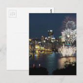 Carte Postale Feu d'artifice de Pittsburgh (Devant / Derrière)
