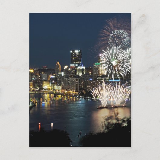Carte Postale Feu d'artifice de Pittsburgh (Devant)