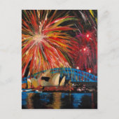 Carte Postale Feu d'artifice de Sydney à l'Opéra (Devant)