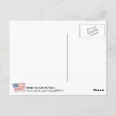 Carte Postale Feu d'artifice d'étoile patriotique sur le drapeau (Dos)