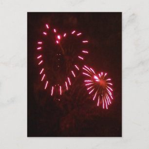 Carte Postale feu d'artifice du coeur