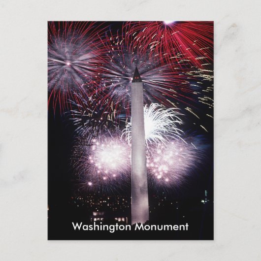 Carte Postale Feu d'artifice du monument de Washington, ZSSG (Devant)