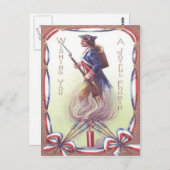 Carte Postale Feu d'artifice du soldat de la guerre révolutionna (Devant / Derrière)