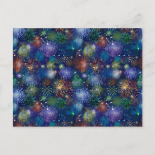 Carte Postale Feu d'artifice festif