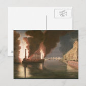 Carte Postale Feu d'artifice sur la Seine (Devant / Derrière)