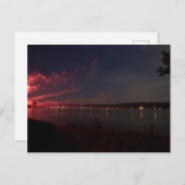 Carte Postale Feu d'artifice sur le lac Atwood, Ohio (Devant / Derrière)