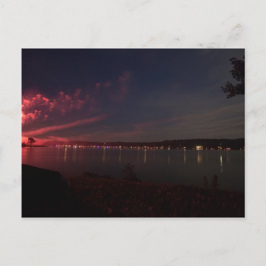 Carte Postale Feu d'artifice sur le lac Atwood, Ohio (Devant)