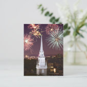 Carte Postale Feu d'artifice sur le site du centre-ville de Bost (Debout devant)