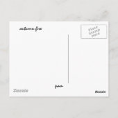 Carte Postale Feu d'automne (Dos)