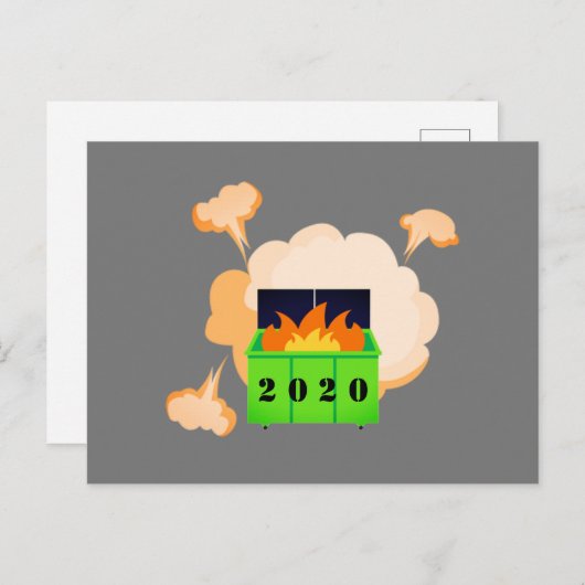 Carte Postale Feu de benne personnalisable 2020 (Devant / Derrière)