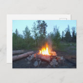 Carte Postale Feu de camp (Devant / Derrière)