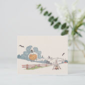 Carte Postale Feu de campagne de chaume à lanterne Jack O'Grim R (Debout devant)