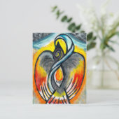 Carte Postale Feu de corbeau chamanique (Debout devant)