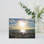 Carte Postale Feu de devis motivationnel à la fin du tunnel (Debout devant)