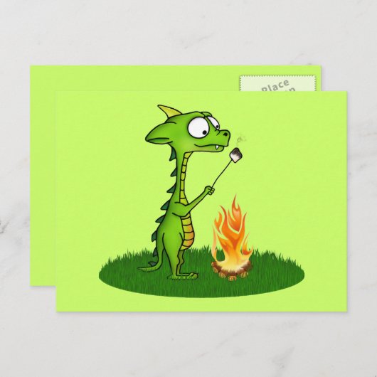 Carte Postale Feu de dragon (Devant / Derrière)